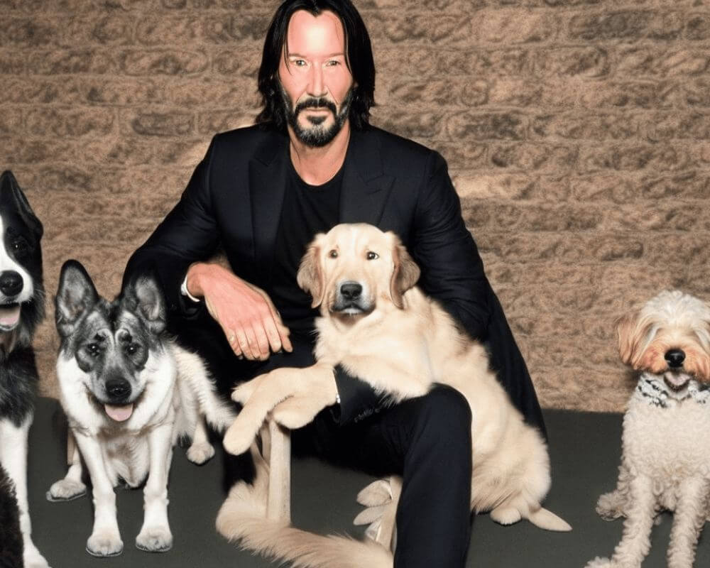 Keanu Reeves loves animals, especially dogs