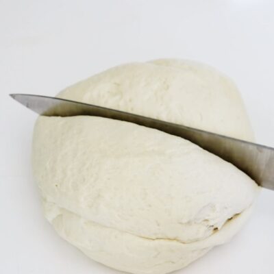 divide dough into two parts