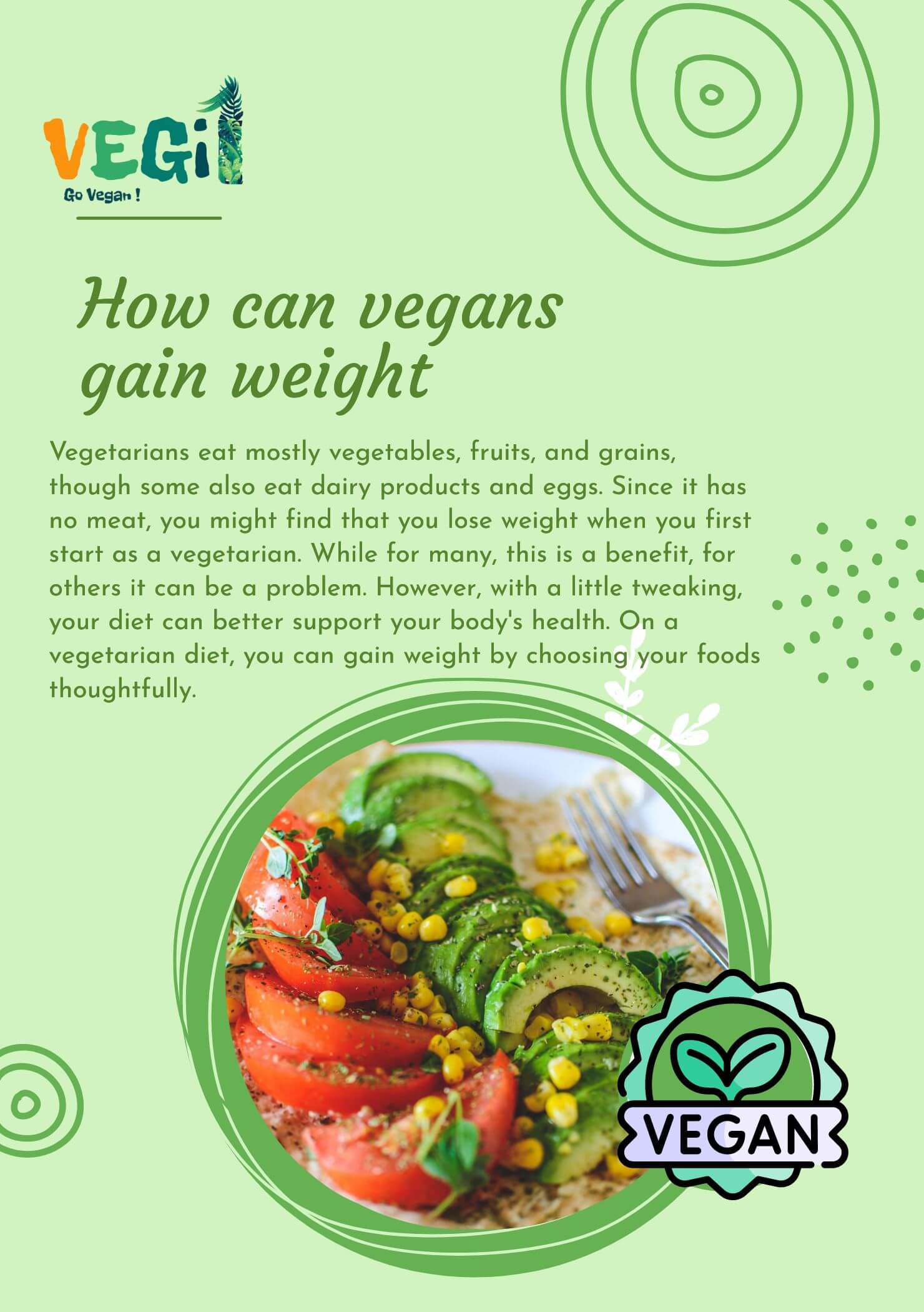 how can vegans gain weight