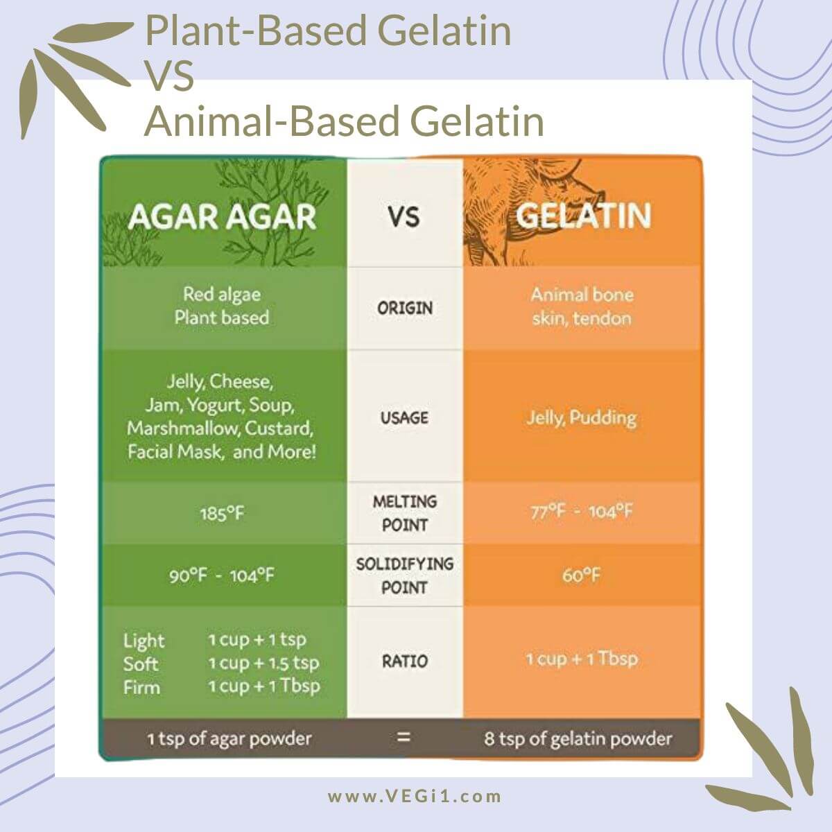 Comparison of Plant-based gelatin and Animal-based gelatin