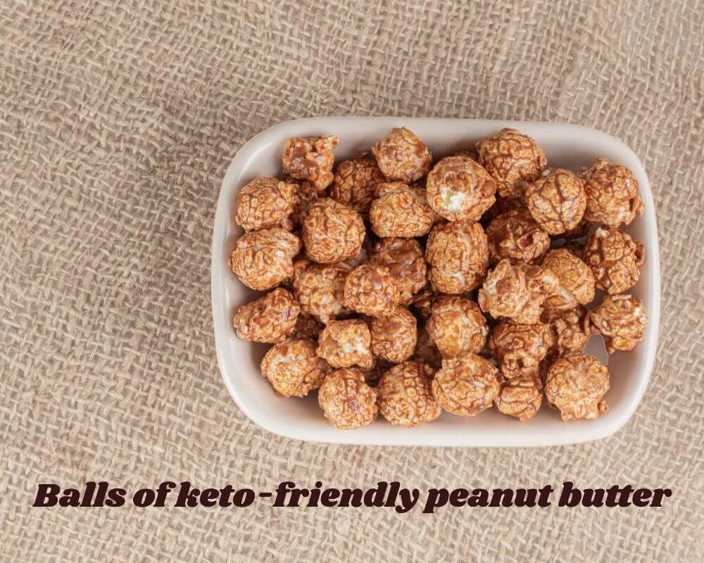 vegan snack- Balls of keto-friendly peanut butter