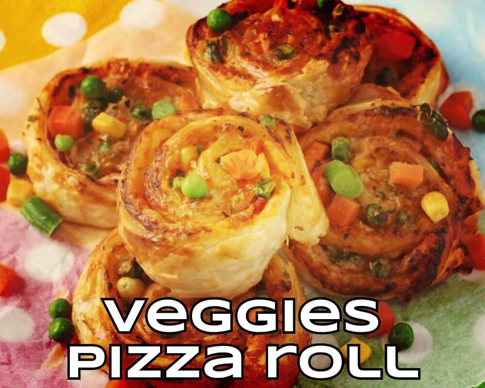 vegan snack- veggies Pizza roll