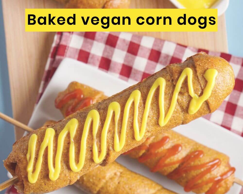 Baked vegan corn dogs-Vegan Picnic Ideas