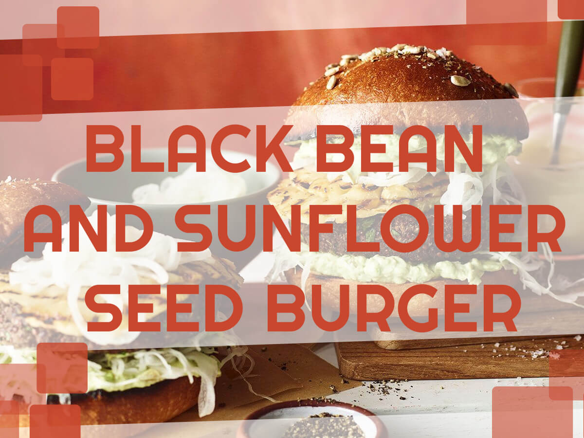 Vegan BBQ - Black bean and sunflower seed burger