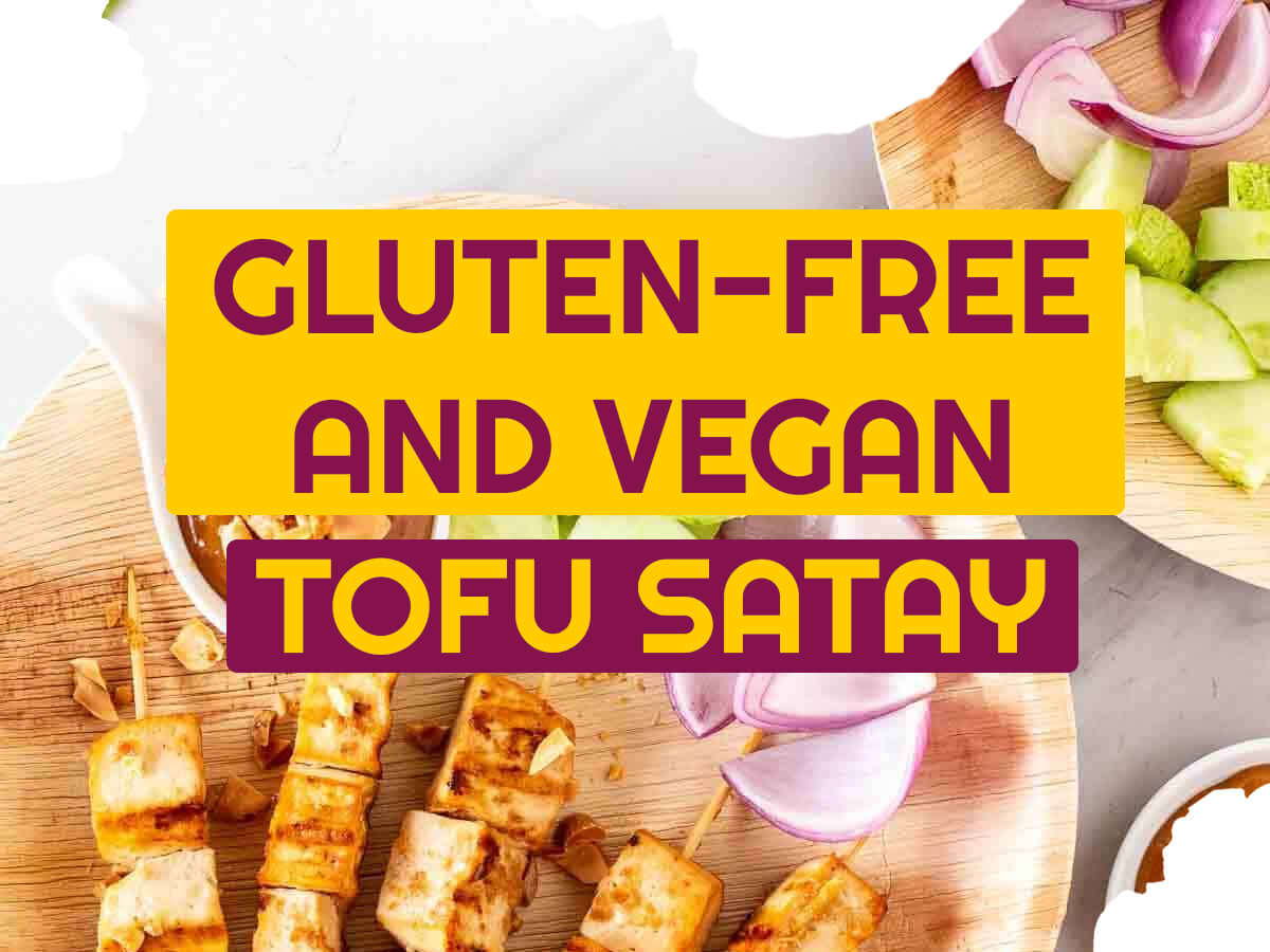 Gluten-free and vegan tofu satay