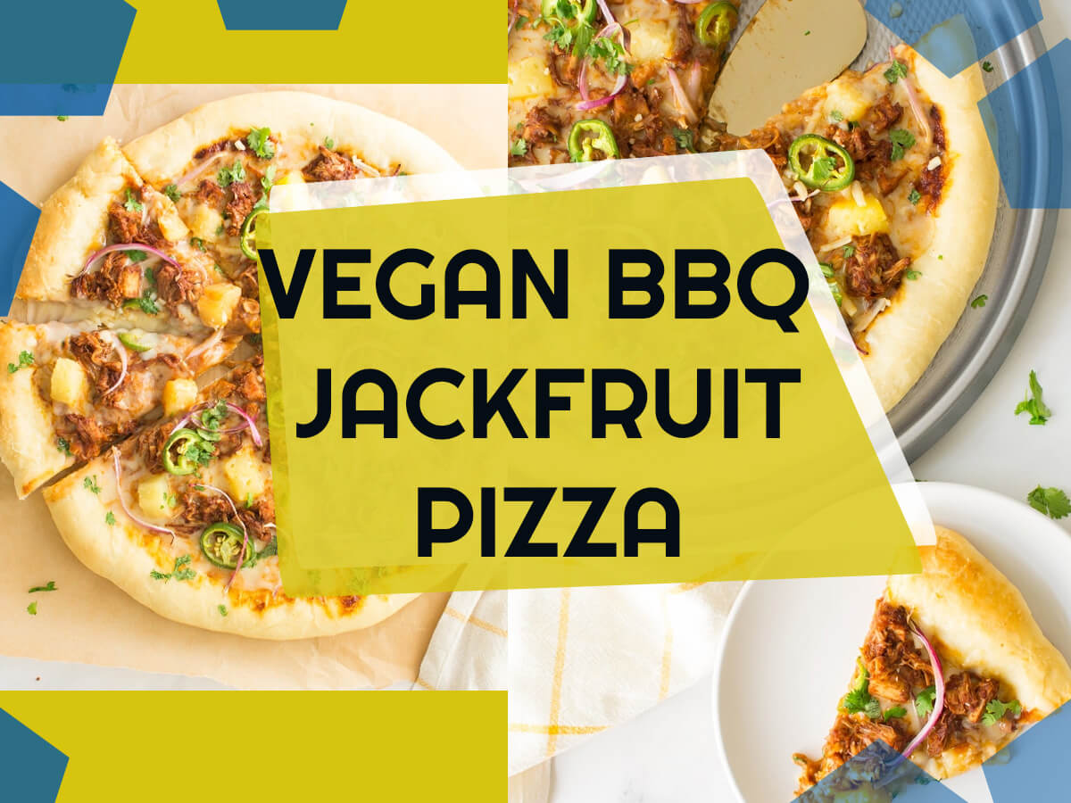 Vegan BBQ jackfruit pizza