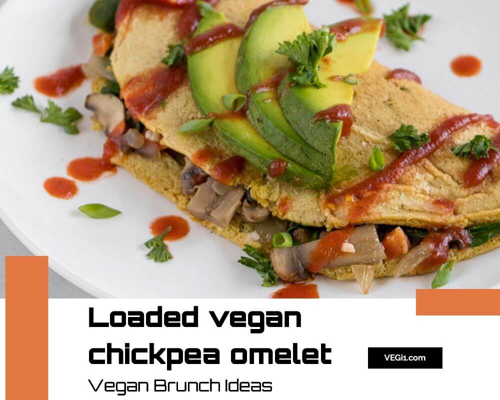 Vegan Brunch - Loaded vegan chickpea omelet