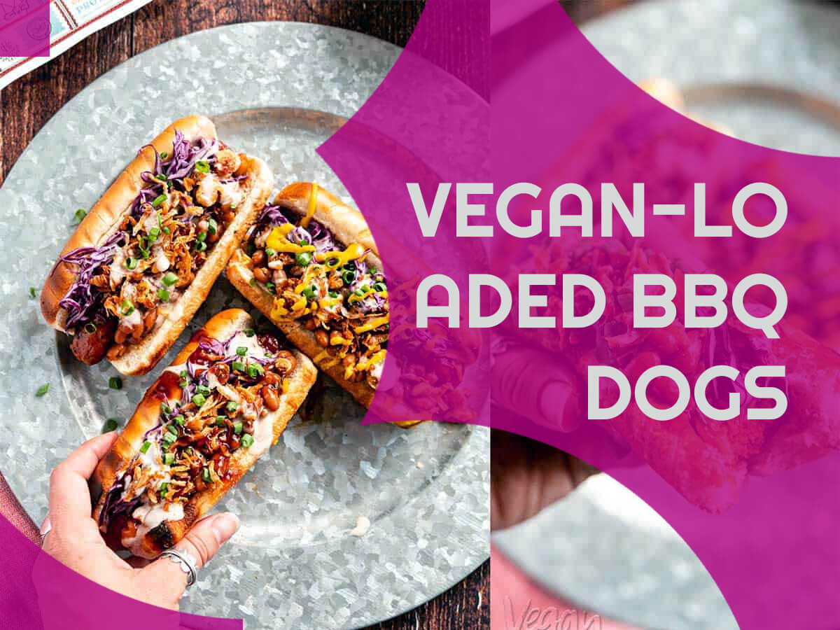 Vegan-loaded BBQ dogs