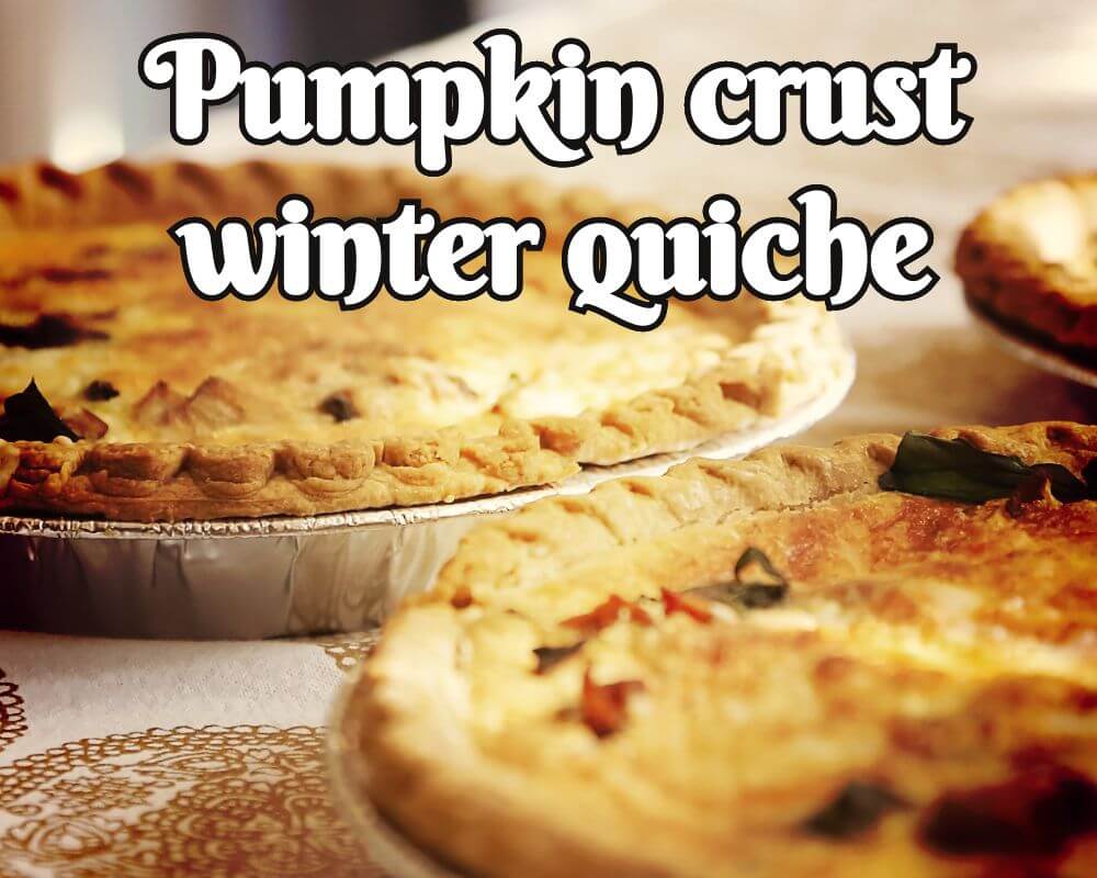 vegan brunch-Pumpkin crust winter quiche