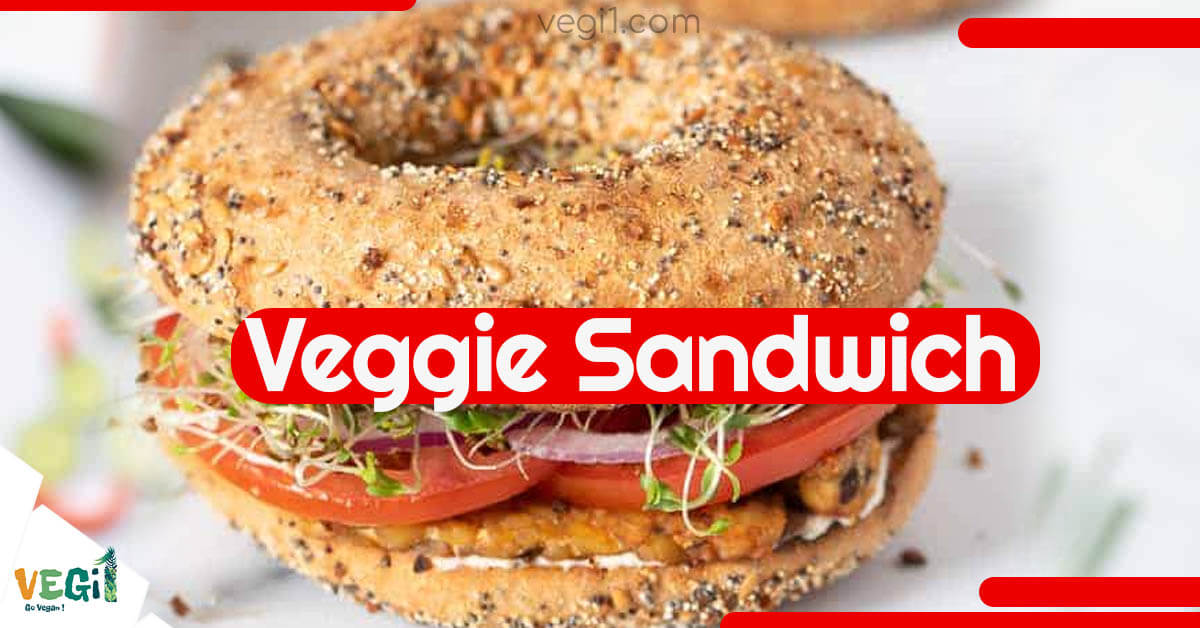 Easy vegan bagel sandwich