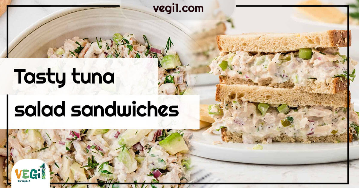 Tasty tuna salad sandwiches
