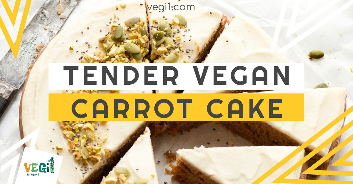 Tender vegan carrot cake