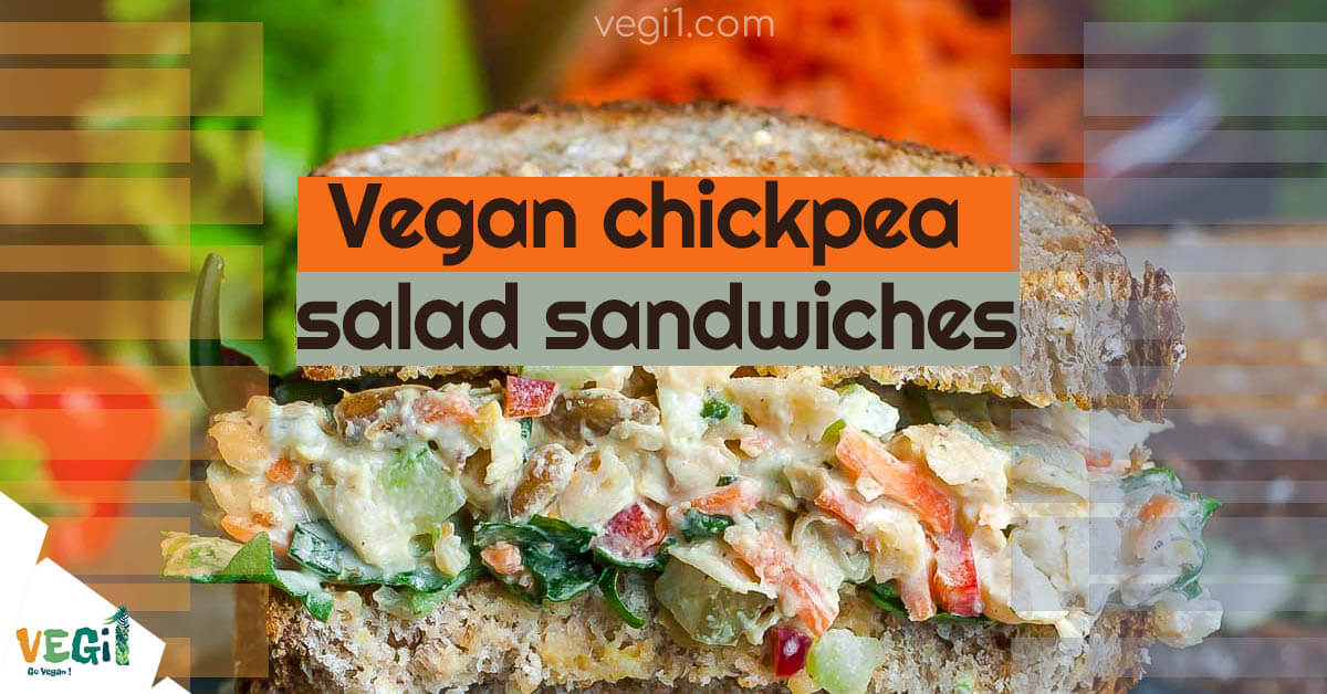 Vegan chickpea salad sandwiches