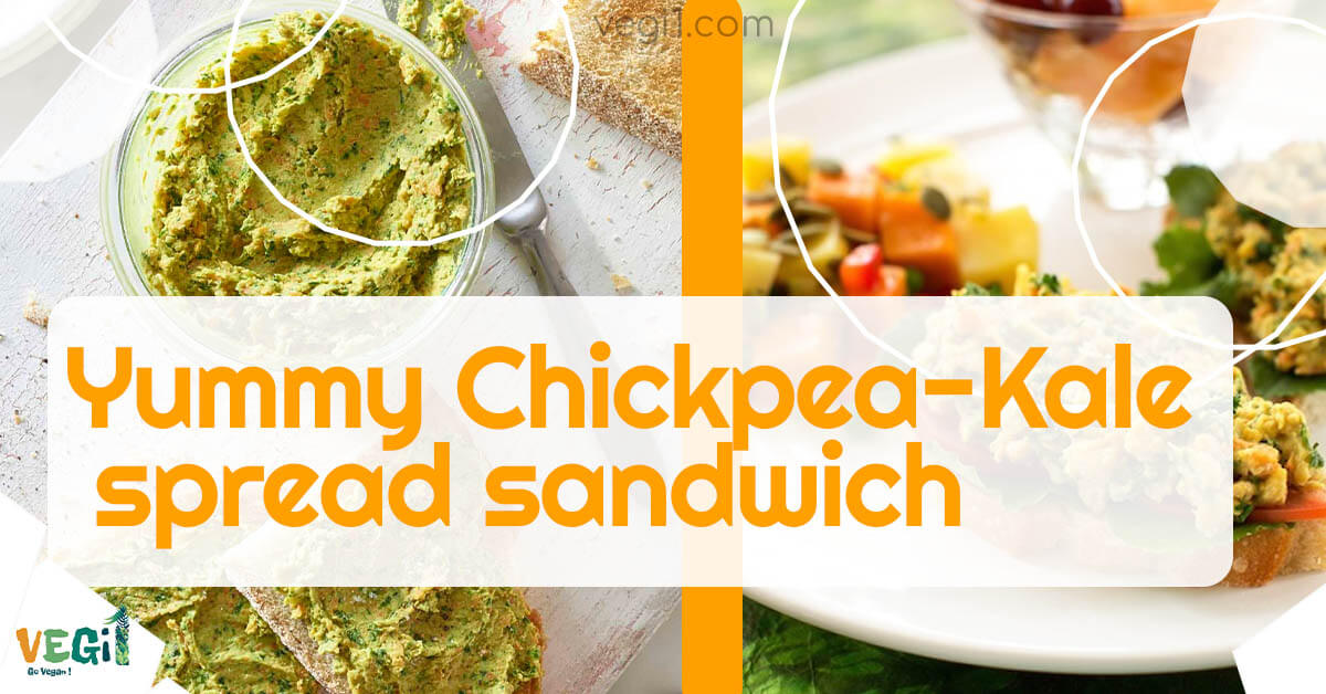 Yummy Chickpea-Kale spread sandwich.