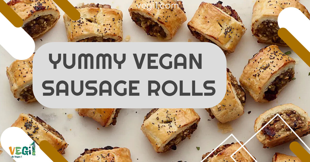 Yummy vegan sausage rolls