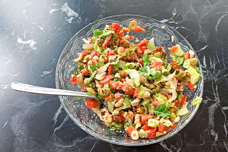 This easy and nutritious salad recipe is perfect for picky eaters who don't typically enjoy salads. Add a handful of lettuce and olives for extra flavor and texture!