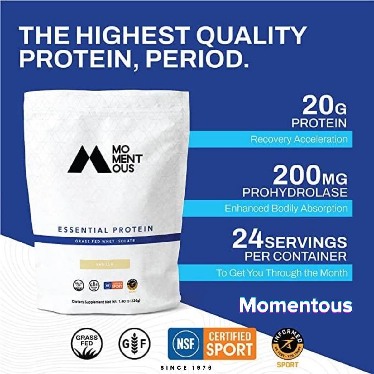 Momentous Essential Protein- Women's Top Vegan Protein Powders