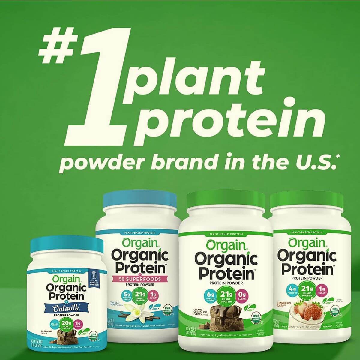 Orgain Organic Plant Protein Powder -Vegan protein powders for women