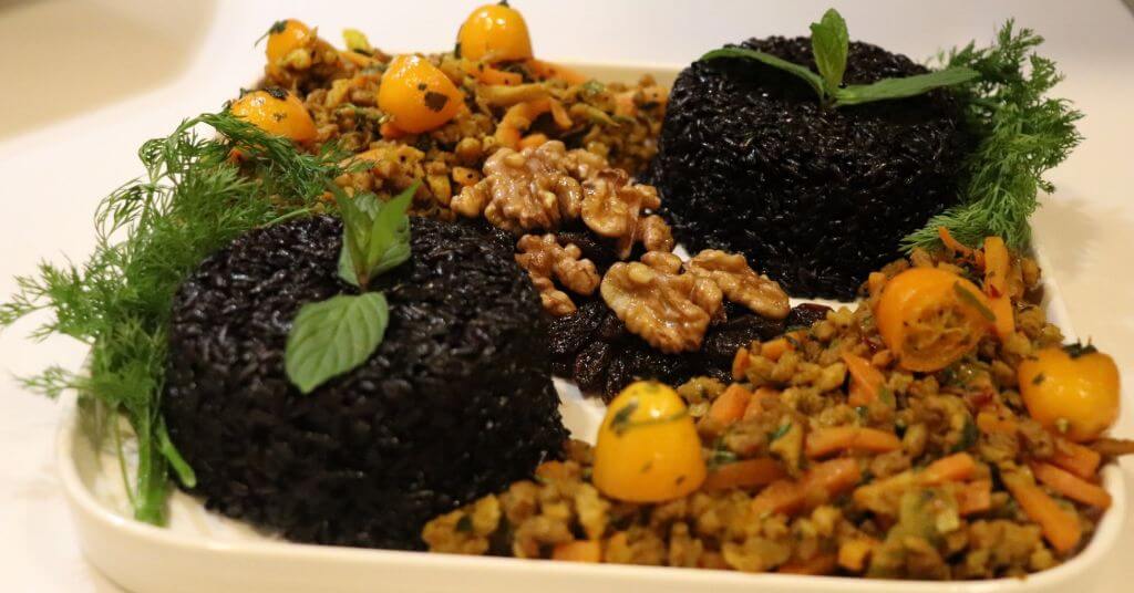 Vegan Black Rice Pilaf with Carrots - Healthy and Gluten-free