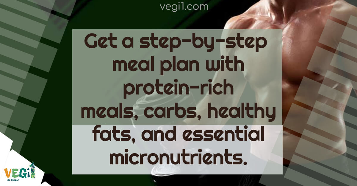 Get a step-by-step meal plan with protein-rich meals, carbs, healthy fats, and essential micronutrients.