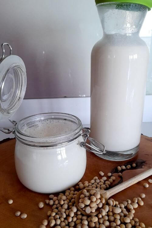 Once the soy milk reaches room temperature, it can be stored in the refrigerator.