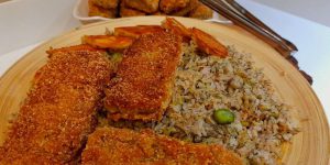 This vegan fish recipe is made with lentil tofu and pilaf vegetables. It's full of protein and rich in calcium, potassium, and iron. It's also very crispy and delicious, and easy to prepare.