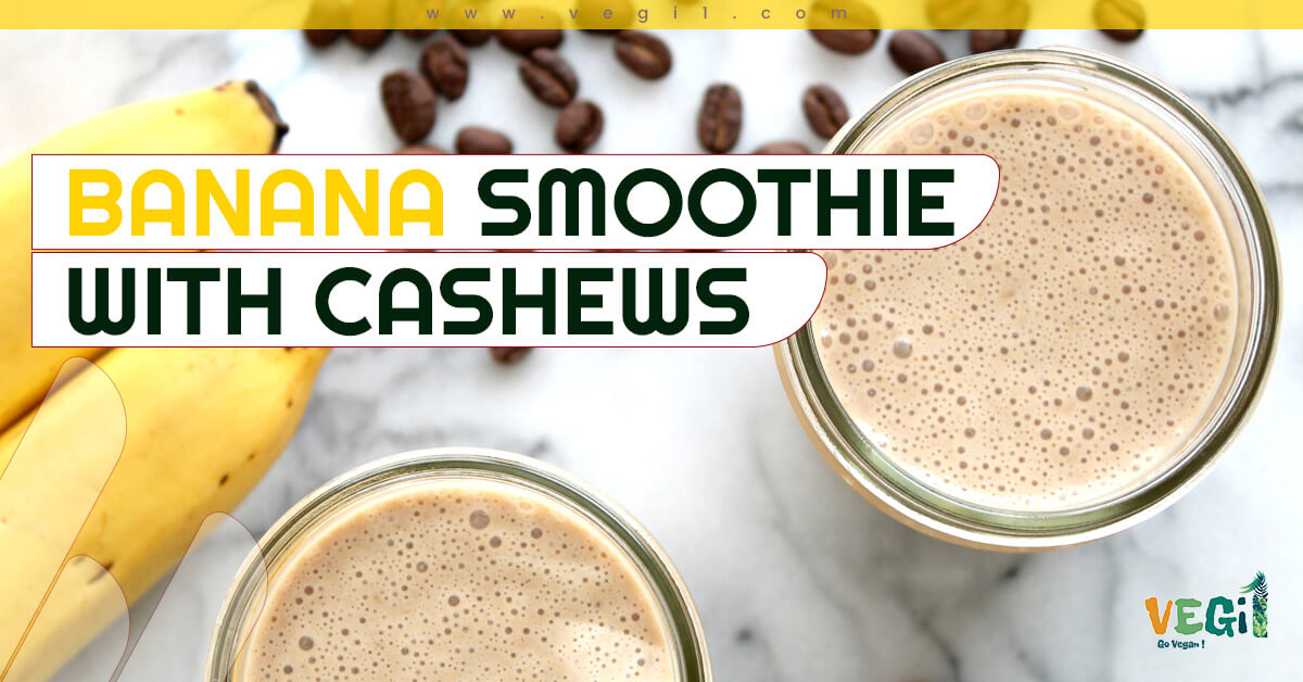  This banana smoothie with cashews is packed with protein and calories to help you gain weight.