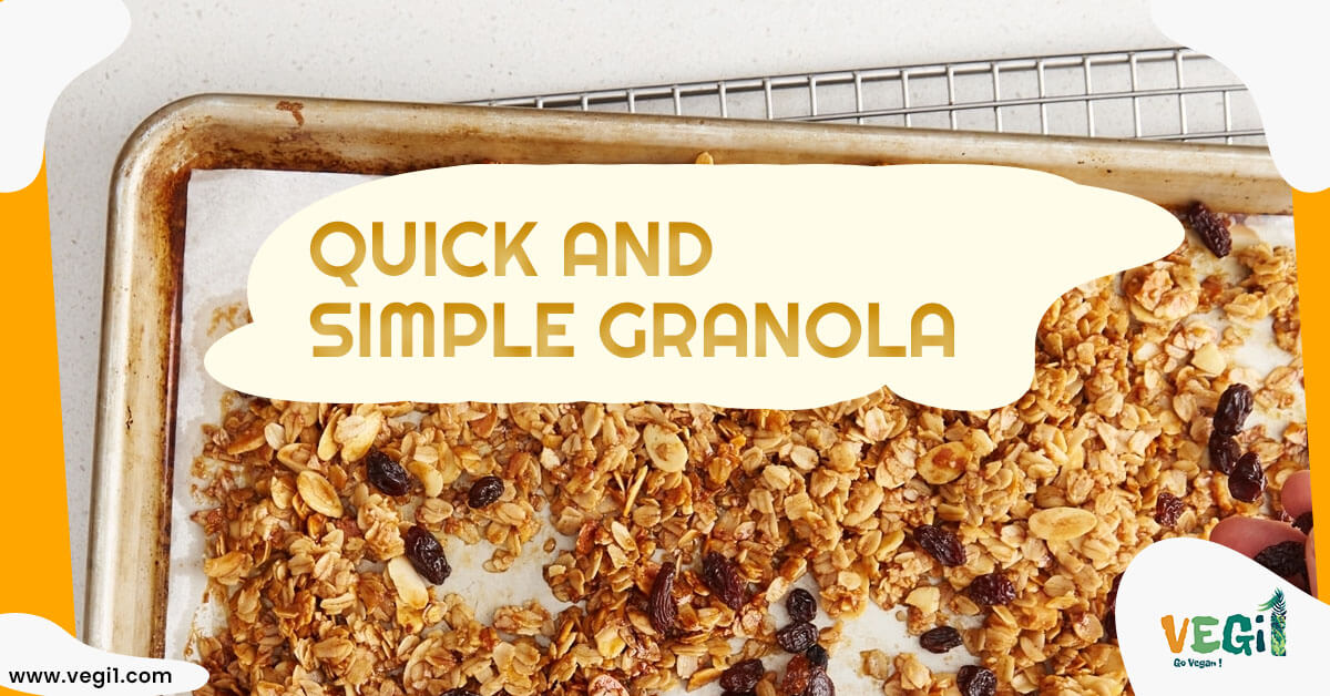 Quick and Simple Vegan Granola (150 Calories, 4g Protein)