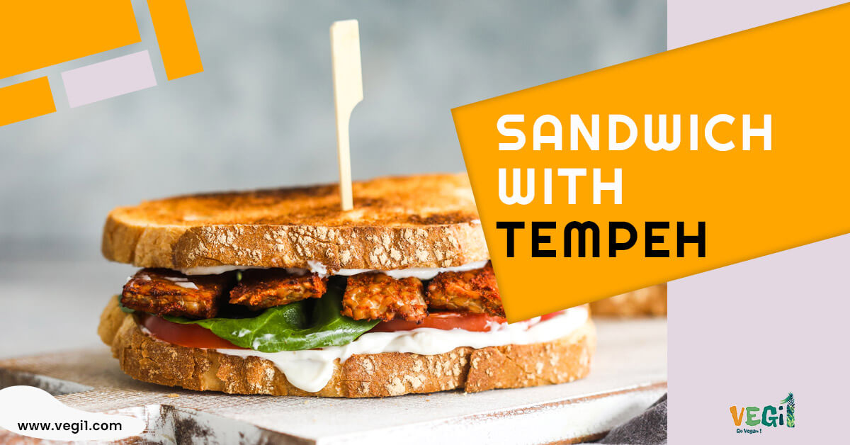This vegan tempeh sandwich is a quick and easy way to gain weight, with 320 calories and 19 grams of protein per serving. 