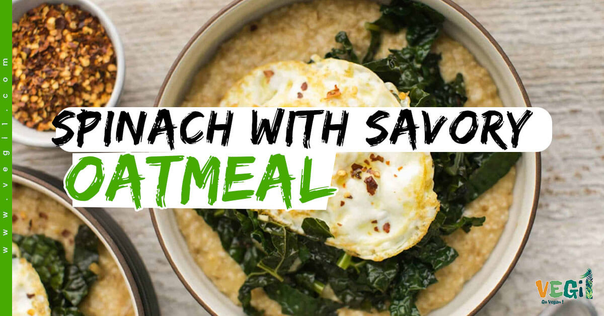 Start your day off right with this hearty and delicious vegan savory oatmeal! Packed with protein and fiber, this dish is sure to keep you feeling full and satisfied all morning long.