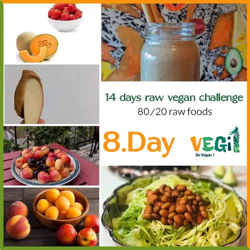 The eighth day of the 80/20 raw vegan diet challenge 